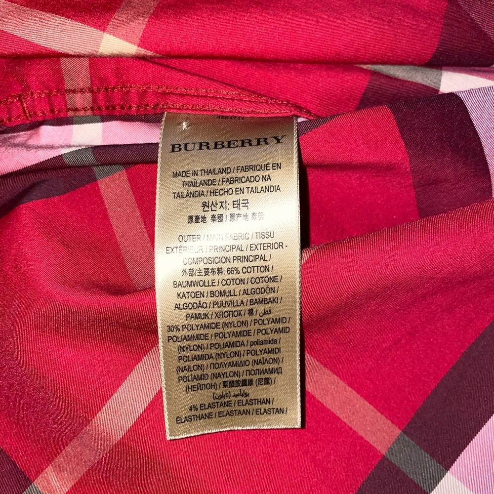 Burberry London Plaid Button Up - Picture 5 of 5